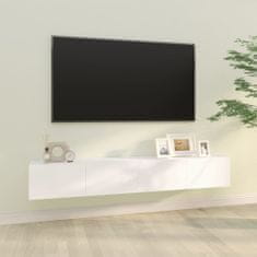 Greatstore Nástěnné TV skříňky 2 ks bílé 100 x 30 x 30 cm kompozitní dřevo