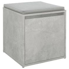 Greatstore Úložný box se zásuvkou betonově šedý 40,5 x 40 x 40 cm kompozit