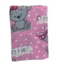 ShopTex Dětská plenka Teddy girl na růžové