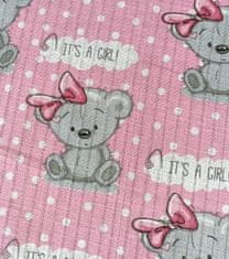 ShopTex Dětská plenka Teddy girl na růžové