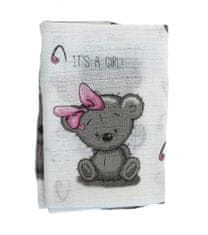 ShopTex Dětská plenka Teddy girl na bílé