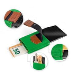 MakakaOnTheRun Vysouvací slim peněženka na karty Zelená
