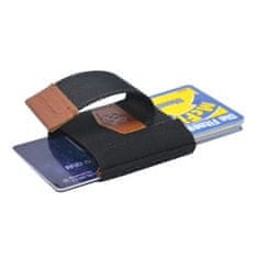 Vysouvací slim peněženka na karty Hnědo-černá