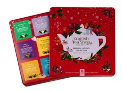 English Tea Shop Dárková sada Vánoční červená BIO v plechové kazetě 72 sáčků