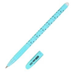 Easy Kids WAY Gumovací kuličkové pero, modrá náplň, 0,5 mm, 24 ks v balení, modré-žluté