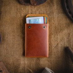 Crazy Horse Craft Minimalistická kožená peněženka Classic Brown