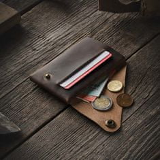 Crazy Horse Craft Minimalistická kožená peněženka Wood Brown