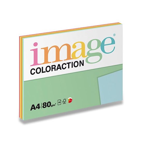 Image Barevný papír Coloraction - Mix reflexní 80 g, 5 x 20 listů