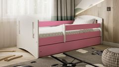 Kocot kids Dětská postel Classic II růžová, varianta 80x160, bez šuplíků, bez matrace