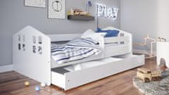Kocot kids Dětská postel Kacper bílá, varianta 80x180, se šuplíky, bez matrace