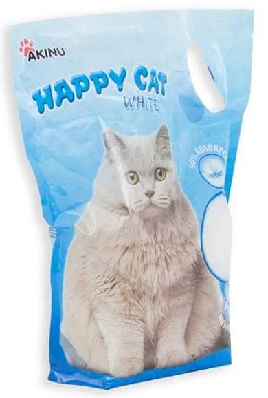 Levně Akinu stelivo HAPPY CAT 4 x 3,6l White
