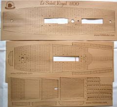HiSModel Dřevěná paluba buková pro model - Heller Soleil Royal 1:100