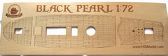 HiSModel Dřevěná paluba dubová pro model - Zvezda Black Pearl 1:72 / Revell Pirate Ship 1:72