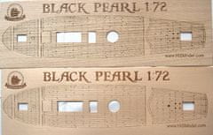 HiSModel Dřevěná paluba dubová pro model - Zvezda Black Pearl 1:72 / Revell Pirate Ship 1:72