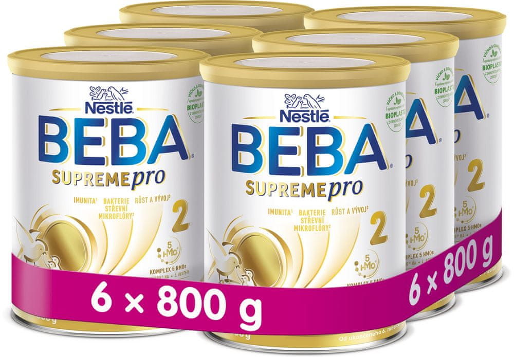 BEBA SUPREMEpro 2 5HM-O pokračovací kojenecké mléko,6x800 g