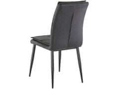 Danish Style Jídelní židle Dina (SADA 2 ks), syntetická kůže, antracitová