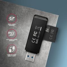CRE-S2N, USB-A 3.2 Gen 1 - SUPERSPEED čtečka karet, 2-slot & lun SD/microSD, podpora UHS-I
