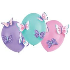 Amscan Balónky Motýlci pastelové 35cm 3+18ks