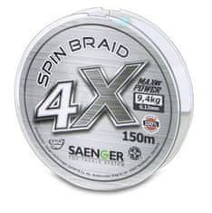 Specitec Saenger šňůra 4 X Spin Braid 150 m/ 0,12mm