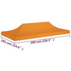 Vidaxl Střecha k party stanu 6 x 3 m oranžová 270 g/m2
