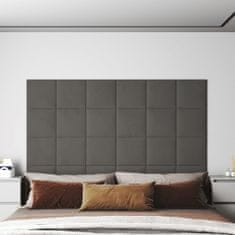 shumee vidaXL nástěnné panely 12 ks Tmavě šedá 30x30 cm Sametová 1,08 m²