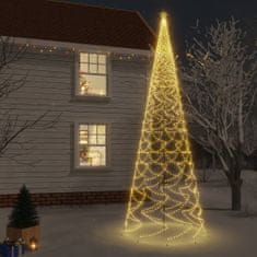 shumee Vánoční strom vidaXL se zemním kolíkem 3000 teplých bílých LED 800 cm