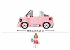 Sluban Mini Handcraft M38-B1086 MiniQ ružový kabriolet M38-B1086