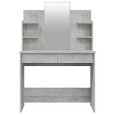Vidaxl Toaletní stolek se zrcadlem betonově šedý 96 x 40 x 142 cm