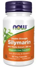 NOW Foods Double Strength Silymarin milk thistle extract (extrakt z ostropestřce s artyčokem a pampeliškou), 300 mg, 50 rostlinných kapslí