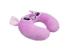 sarcia.eu Andzia i Stitch Disney Croissant cestovní polštářek s ušima růžový, měkký 32x32 cm 