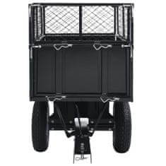 Greatstore Sklápěcí přívěsný vozík pro zahradní sekačku nosnost 150 kg