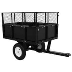 Greatstore Sklápěcí přívěsný vozík za zahradní traktor nosnost 300 kg
