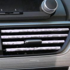 Northix 10x ozdoby na ventilační otvory auta - stříbrná 