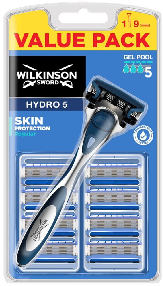 Wilkinson HYDRO 5 Protection XXL holící strojek + 9 kusů náhradních hlavic