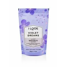I Love Cosmetics Sůl do koupele Signature Violet Dreams (Bath Salts) 500 g
