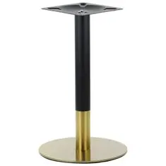 STEMA Kovová podnož stolu SH-3001-5/GB je vyrobena z nerezové oceli ve zlaté barvě. Spodní prvek o průměru 45 cm. Výška 72,5 cm. Vhodné pro domácnost, kancelář, hotel a restauraci. Má nastavitelné nožky.