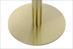 STEMA Kovová podnož stolu SH-3001-5/G je vyrobena z nerezové oceli ve zlaté barvě. Spodní prvek o průměru 45 cm. Výška 72,5 cm. Vhodné pro domácnost, kancelář, hotel a restauraci. Má nastavitelné nožky.