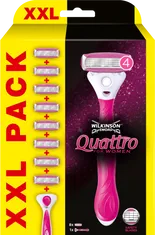 Wilkinson Sword Quattro for Women XXL holící strojek + 8 náhradních hlavic