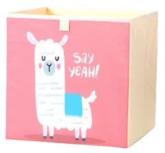 Dream Creations Látkový box na hračky alpaka růžový 33x33x33 cm
