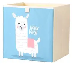 Dream Creations Látkový box na hračky alpaka modrý 33x33x33 cm