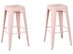 Sada 2 barových stoliček 76 cm růžové CABRILLO