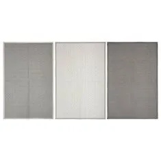 Atmosphera Kuchyňské utěrky s potiskem, 45 x 70 cm, 3 kusy, šedé