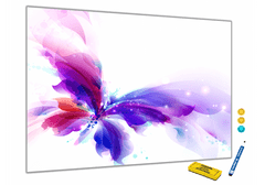 Glasdekor Metalová magnetická tabule - motýl - Rozměr metalová tabule: 600 x 900 mm