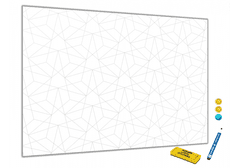 Glasdekor Metalová magnetická tabule abstraktní geometrický vzor - Rozměr metalová tabule: 600 x 900 mm