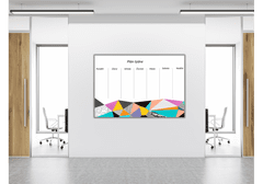 Glasdekor Metalová magnetická tabule - dekorační plán týdne - Rozměr metalová tabule: 600 x 400 mm