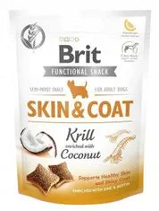 Brit dog funkční snack skin&coat krill 150 g pamlsek pro psy na kůži a srst