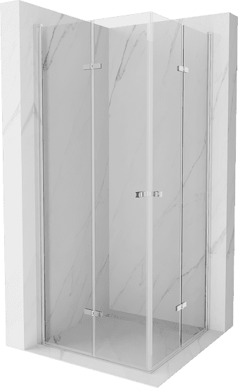 Mexen Lima DUO sprchový kout 80x80 cm, průhledný, chrom, 856-080-080-02-00