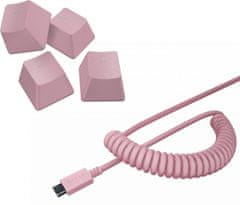 Razer PBT Keycap + Coiled Cable Upgrade Set, Quartz Pink