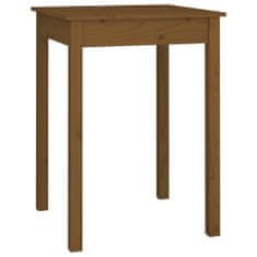 Greatstore Jídelní stůl medově hnědý 55 x 55 x 75 cm masivní borové dřevo