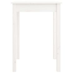 shumee Jídelní stůl bílý 55 x 55 x 75 cm masivní borové dřevo